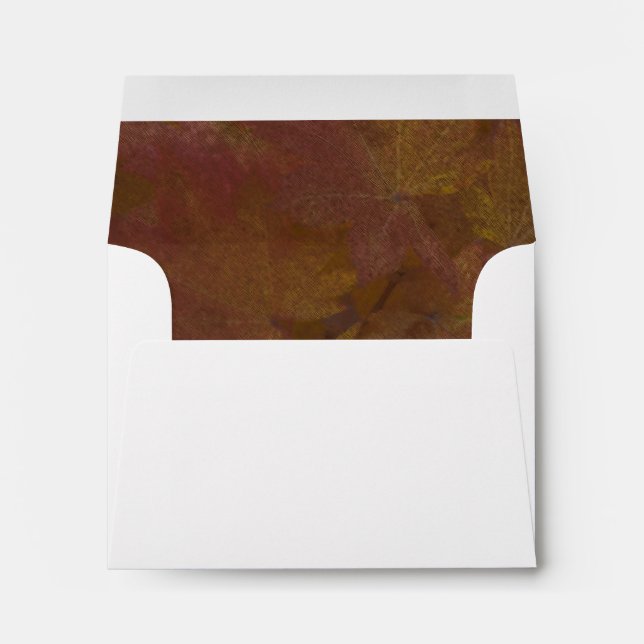 Fall Coloured Maple Leaves RSVP Response Card Envelopes (Back (Bottom))