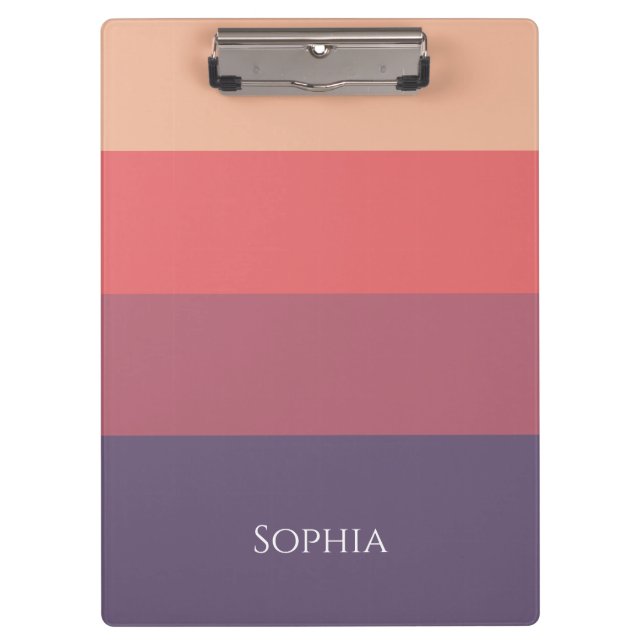 Fall Coloured Stripes- Clipboard (Front)