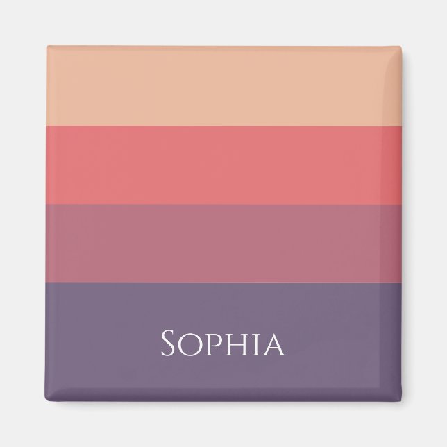 Fall Coloured Stripes-  Magnet (Front)