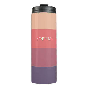 Fall Coloured Stripes-Sip in Style This Autumn- Thermal Tumbler