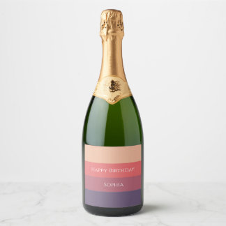 Fall Coloured Stripes- Sparkling Wine Label