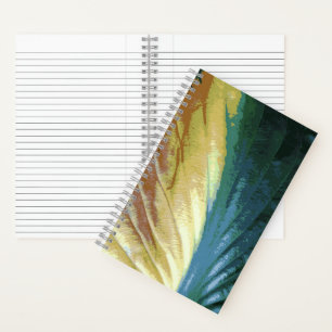 Fall Colourful Leaf Photo, Green Yellow Brown Colo Notebook