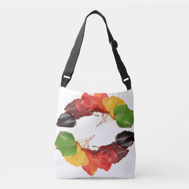  fall colourful leaves  crossbody bag (Front)