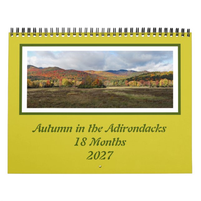 Fall Colours Adirondack 18 Month Calendar (Cover)