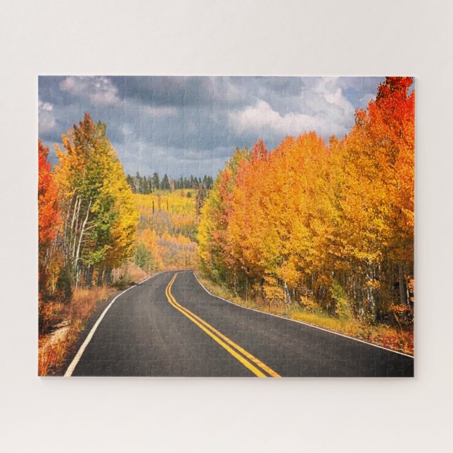 Fall Colours Along Northern Arizona Roadway Photo Jigsaw Puzzle (Horizontal)