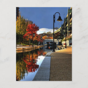 Fall Colours Along The Canal Postcard