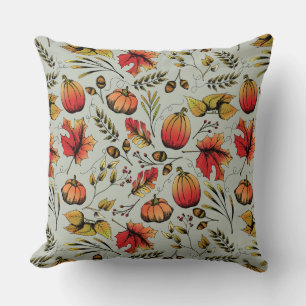 Fall Colours Autumn Pumpkin Harvest  Cushion