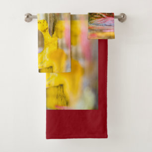 Fall colours bath towel set