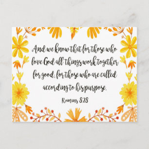 Fall Colours Bible Verse Postcard