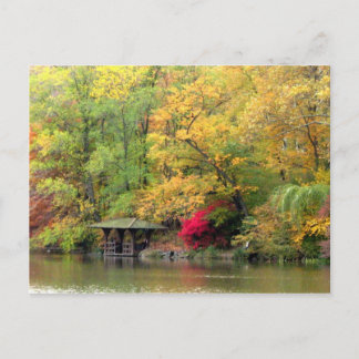 Fall Colours by the Lake Central Park Postcard