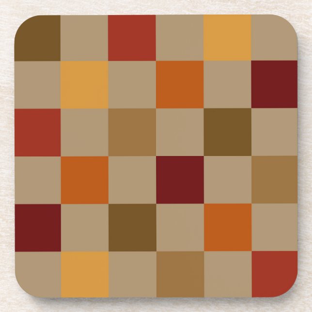 Fall Colours Chequered Coaster (Front)