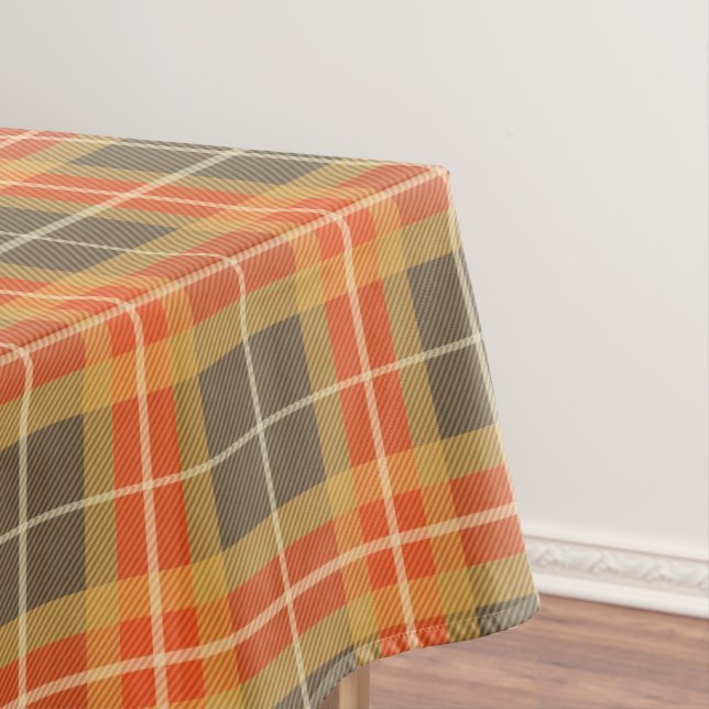 Fall Colours Classic Plaid Tablecloth (In Situ)