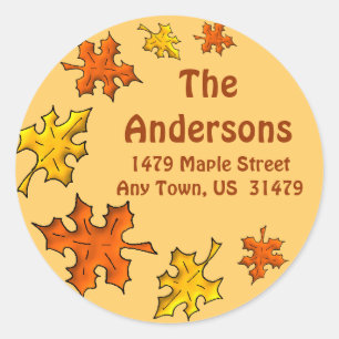 Fall Colours Classic Round Sticker