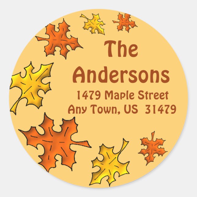Fall Colours Classic Round Sticker (Front)