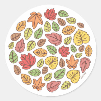 Fall Colours Classic Round Sticker