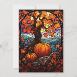 Fall Colours Custom Thanksgiving Flat Holiday Card
