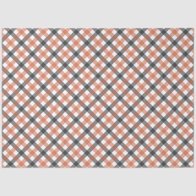Fall Colours Gingham Tissue Paper (Front)