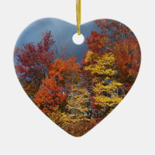 Fall Colours in the Blue Ridge Mountains Ceramic Tree Decoration