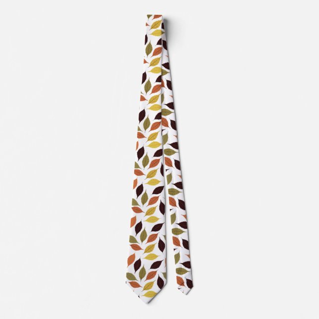 Fall Colours Leafs Pattern Tie (Front)