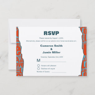 Fall Colours Love Border Attendance Diet Music RSV RSVP Card