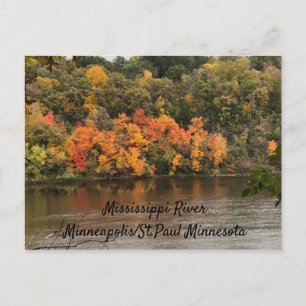 Fall Colours Mississippi River Minneapolis Postcard