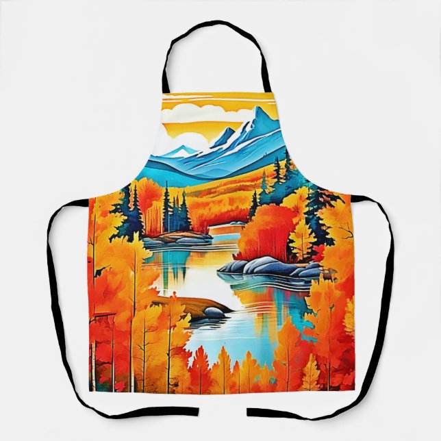 Fall Colours Mountain View Apron (Front)