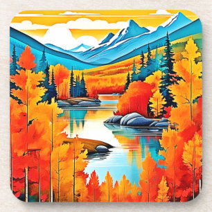 Fall Colours Mountain View Coaster