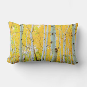 Fall colours of Aspen trees 1 Lumbar Cushion