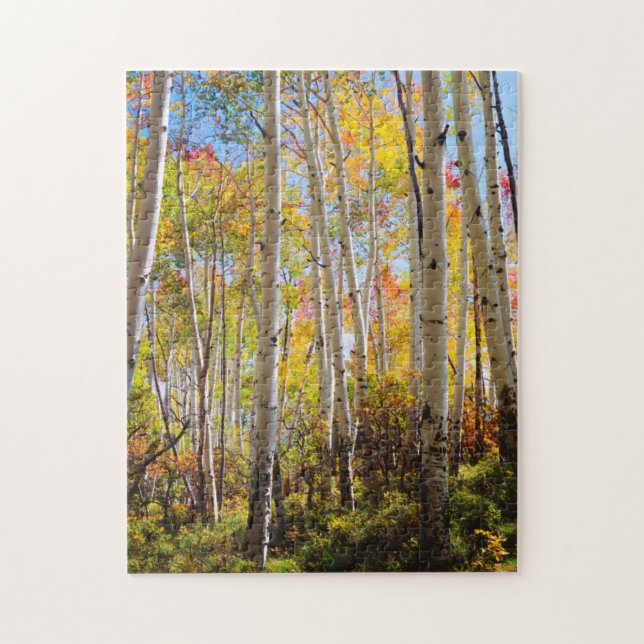 Fall colours of Aspen trees 5 Jigsaw Puzzle (Vertical)
