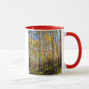 Fall colours of Aspen trees 5 Mug