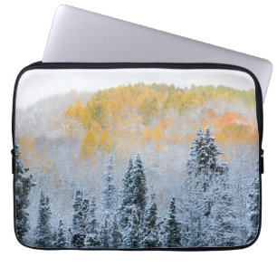Fall Colours of Aspens & Fresh Snow Keebler Pass Laptop Sleeve