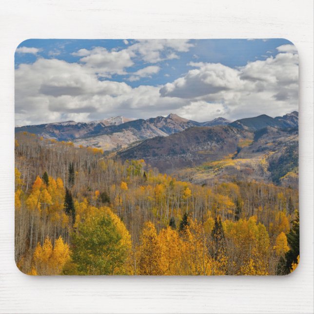 Fall Colours of Aspens & Oaks Keebler Pass Mouse Pad (Front)