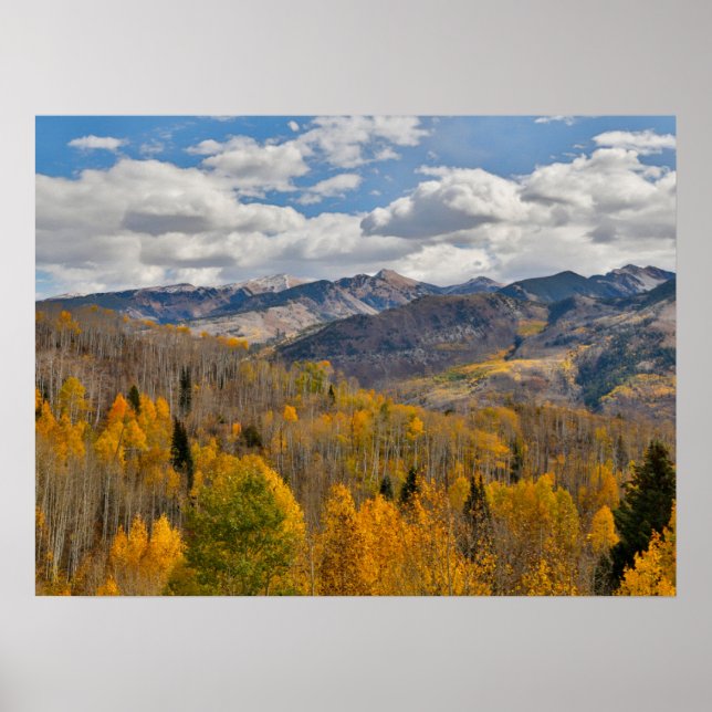 Fall Colours of Aspens & Oaks Keebler Pass Poster (Front)