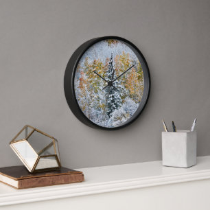 Fall Colours of Aspens & Snow Keebler Pass Clock