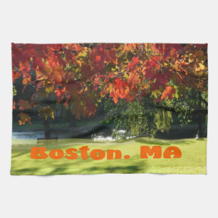 Fall Colours of Boston Tea Towel