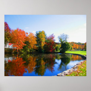 Fall colours of New York photography poster
