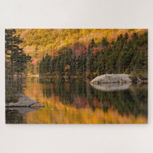 Fall Colours Reflected on Beaver Pond Jigsaw Puzzle