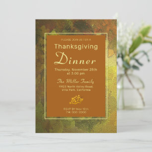 Fall Colours Thanksgiving Dinner Invitation
