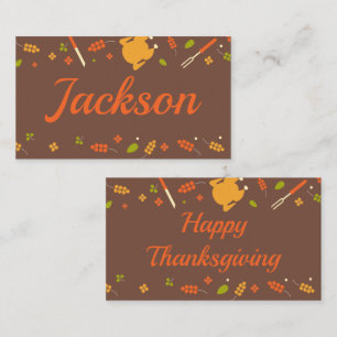 Fall Colours Thanksgiving Place Card