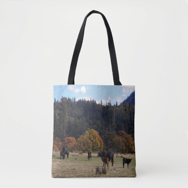Fall colours with the herd.... tote bag (Front)