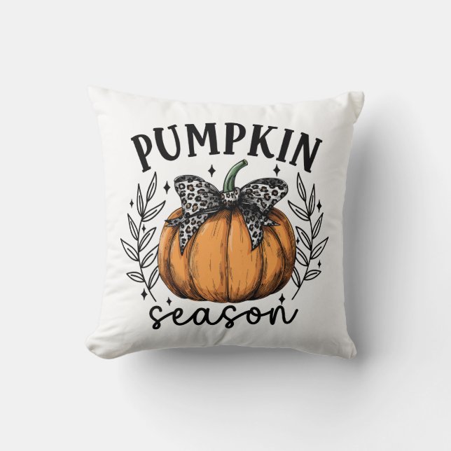 Fall Coquette Pumpkin Season Cushion (Front)