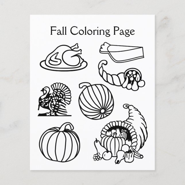 Fall Cornucopia Colouring Page (Front)