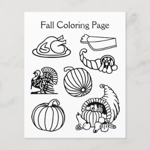 Fall Cornucopia Colouring Page