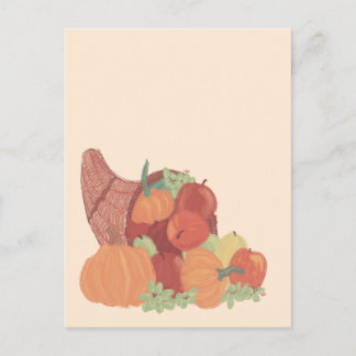 Fall Cornucopia Postcard