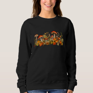 Fall Cottagecore Mushrooms Retro Fungi Mycology Sweatshirt