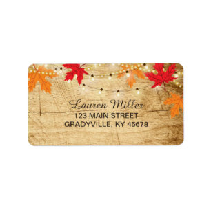 Fall Country Lights address label standard size