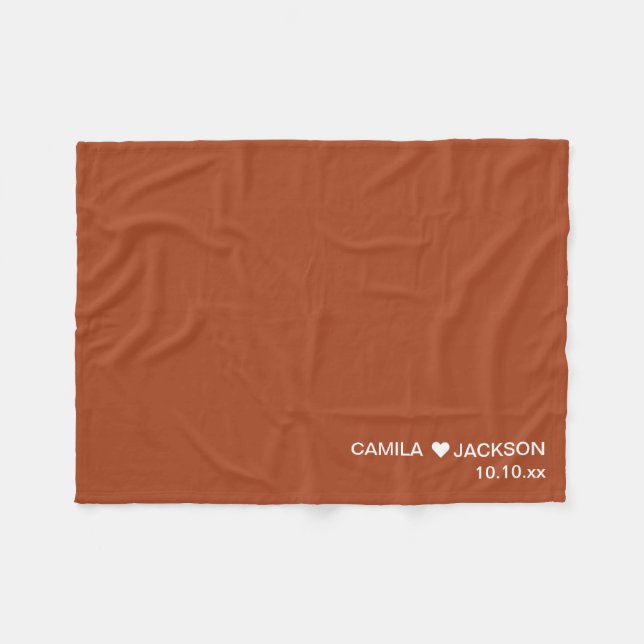 Fall Country Wedding Fleece Blanket Favour (Front (Horizontal))