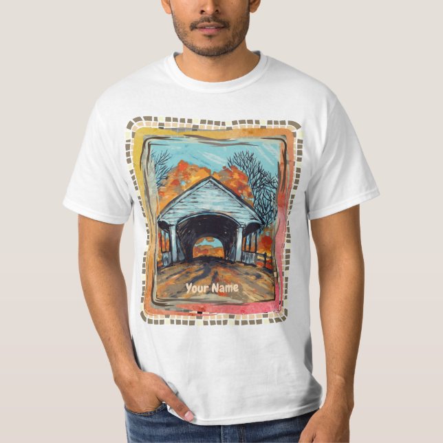Fall Covered Bridge T-Shirt (Front)