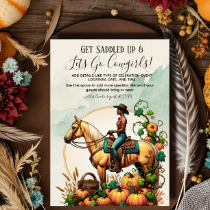 Fall Cowgirl Invitation
