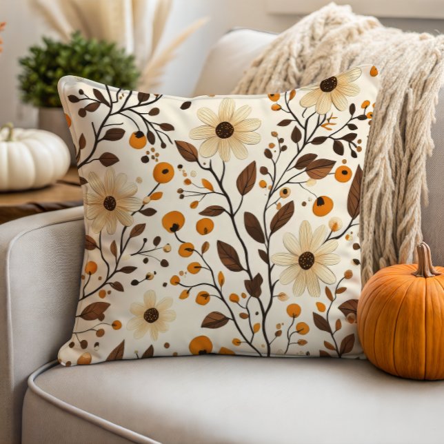 Fall Cream Daisy Floral Cushion (Creator Uploaded)